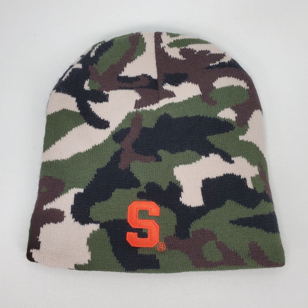 Syracuse Orange NCAA Camo Beanie Knit Hat Syracuse University Camouflage Cap